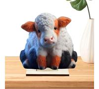 Xun New Wooden Highland Cow Cute Cartoon Heimtisc | Craft Ornaments, Cute Cartoon Home Table Decoration, 1 Piece Christmas Ornaments, Home Decoration