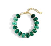 XUN Zhe Boho Beaded Bracelet for Women Colorful Oval Statement Bracelet Link Stackable Resin Beaded Charm Bracelets Cunky Beach Vacation Holiday Jewelry, Chunky, Acrylic, no gemstone