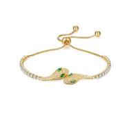 XUN Zhe Shiny Cubic Zircon Snake Bangle For Women Adjustable Open Serpent Charm Bangle Bracelets Vintage animals Snakes Chain Cuff Bracelet Jewelry Gift, adjustable, alloy, Cubic Zirconia