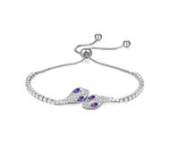 XUN Zhe Shiny Cubic Zircon Snake Bangle For Women Adjustable Open Serpent Charm Bangle Bracelets Vintage animals Snakes Chain Cuff Bracelet Jewelry Gift, adjustable, alloy, Cubic Zirconia