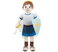 Xunboo Saint Michael Guardian Angel Plush Doll with Wings, Religious Prayer Figure, Christmas Easter Decoration Gift for Boys Girls (st Michael)