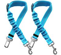Xundefeng 2x Sky Blue Dog Seat Belts for Cars UK Dog Car Harness Seat Belt Dogs Seatbelt Clip Lead