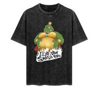 XUNDERA Fashionable Men's Retro T-Shirt King K Rool Cotton T-Shirt Black L