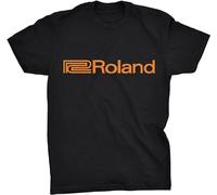 XUNDERA T-Shirt Roland Logo Music System Audio Audiophil Retro Analogue Synthesiser L Black