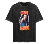 XUNDERA T-Shirt Unisex Retro Tracy Beaker Bog Off 90's Funny Birthday Cotton Round Neck Black S
