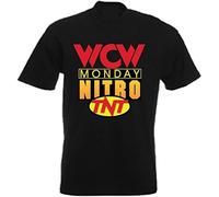 XUNDERA WCW Monday Night Nitro T Shirt Mens Round Neck Short Sleeves Bottoming T Shirt Black M