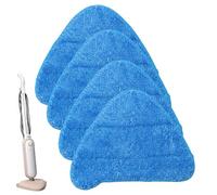 XunHe 4Pack Steam Mop Pads for Russell Hobbs Upright Steam Mop - Replacement Steam Mop Pads for Russell Hobbs Steam Mop RHSM1001-G Washable Microfibre Pads, Versatile for All Hard Floors