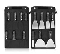 XunHe Wallpaper Scrapers, 7 Pcs Paint Scraper Tool, Stainless Steel Plastering Tools for Walls with Tool Bag, Putty Filler Spatula Scraper for Spackling, Patching, Decals, Wallpaper, Remover Sticker