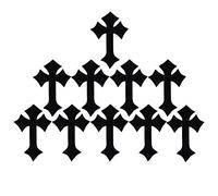 XUNHUI 10PCS Patch Black Cross Embroidered Applique Iron on Clothing Embroidered Patches