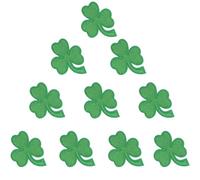 XUNHUI Irish Clover Patches Badges for Clothing Iron Embroidered Shamrock Patch Applique Iron Sew on DIY Patches Sewing Accessories for Clothes 10 pcs