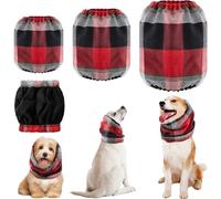 Xuniea 3 Pcs Plush Snood for Dogs Ears Wrap Dog Snood Calming Earmuffs Winter Puppy Hats Noise Cancelling Anxiety Relief Mix Sizes Puppy Hoodies for Christmas Wearing in Bathing Grooming Ear Care