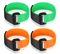 Xuniea 4 Pieces Rooster Collar No-Crow Anti Hook Rooster Collar Neck Nylon Belt Adjustable Cock Collar Prevent Chickens from Screaming Disturbing Neighbors for Pet Chickens (Orange and Green)