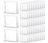 Xuniea 50 Pieces Mini Clear Makeup Bag Small Clear Zipper Pouch Travel Bag for Toiletries Plastic Cosmetic Organizer Waterproof for Women Men Vacation(9.84 x 7.09 x 2.56 in,Transparent)