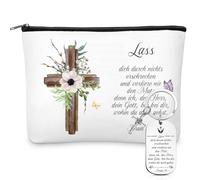 Xuniea Christian Gifts Makeup Bag Motivational Spiritual Keychain Encouraging Gifts for Women Men Biblical Encouragement Gifts for Confirmation Confirmation Communion, As shown in the photo