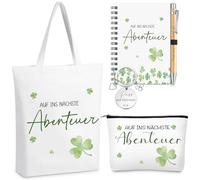 Xuniea Farewell Gift for Colleague, Employee, Cotton Bag, Cosmetic Bag, Key Ring, Spiral Notepad with Ballpoint Pen, Thank You Gift for Job Change, New Job, Office, Year Abroad