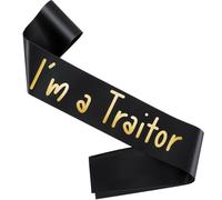 Xuniea I'm a Traitor Sash Traitor Leaving Sash New Job and Sorry Your Leaving Gifts Retirement Presents for Colleagues Women Men Farewell Party Going Away Decorations(Black, Gold Letter)