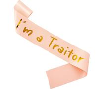 Xuniea I'm a Traitor Sash Traitor Leaving Sash New Job and Sorry Your Leaving Gifts Retirement Presents for Colleagues Women Men Farewell Party Going Away Decorations(Champagne, Gold Letter)