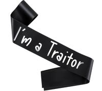 Xuniea I'm a Traitor Sash Traitor Leaving Sash New Job and Sorry Your Leaving Gifts Retirement Presents for Colleagues Women Men Farewell Party Going Away Decorations(Black, Silver Letter)