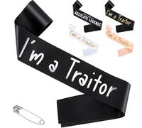 Xuniea I'm a Traitor Sash Traitor Leaving Sash Retirement Presents, Black