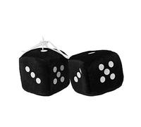 Xuniu 1 Pair Fuzzy Dice with Dots Rear View Mirror Hanger For Car Interior Ornament Decoration