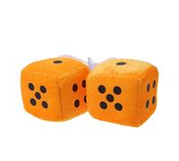 Xuniu 1 Pair Fuzzy Dice with Dots Rear View Mirror Hanger For Car Interior Ornament Decoration