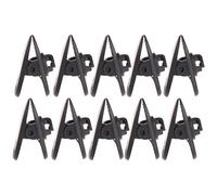 Xuniu 10 Pieces Cable Cord Clip Clamp Collar Lapel Shirt Holder For Headphone Earphone (Black)