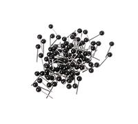 Xuniu 100 Pieces Glass Eyes Needle Felting Kit Black Beans Puppet Doll Craft 8mm