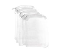 Xuniu 5 Pieces Aquarium Filter Bag, Fish Tank Mesh Bag Zipper Net Pond For Bio Ball Active Carbon Isolation Storage 10x15cm