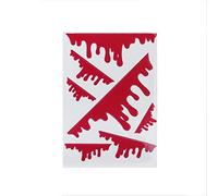 Xuniu 7 Pieces Car Vinyl Sticker, Funny Bleeding Red Blood Drip Zombie Undead Reflective