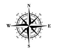 Xuniu Car Sticker, Art Design Vinyl Compass Car Stickers Decals White 15cmx15cm