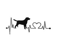 Xuniu Car Stickers, Labrador Retriever Heartbeat Love Decal Car Styling Decoration Accessories