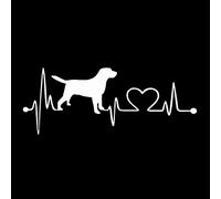 Xuniu Car Stickers, Labrador Retriever Heartbeat Love Decal Car Styling Decoration Accessories