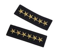 Xuniu Iron-On Patches Star Military Rank Embroidered Patch for Clothing Sewing Applique Decor