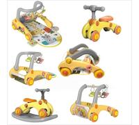 XUNJIE for Baby Walker, Suitable for Babies from 0-3 Years Old, 7-in-1 Detachable Activity Play, Grows with The Child from Activity Board to Walker with Fun Colours (Animal Concert)