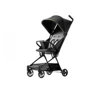 XUNJIE for Pushchair, from 6 Months to 6 Years Old, Weighs Only 4.6 Kg, Easy Compact Fold, Large Shopping Basket, Ultra-Thin Like A Card, Lightweight Stylish & Practical (Black)