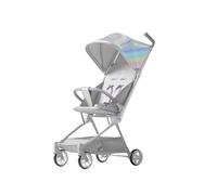 XUNJIE for Pushchair, from 6 Months to 6 Years Old, Weighs Only 4.6 Kg, Easy Compact Fold, Large Shopping Basket, Ultra-Thin Like A Card, Lightweight Stylish & Practical (Grey)