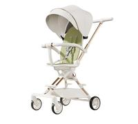 XUNJIE for Pushchair, from Birth to 6 Years, Easy Compact Fold, Large Shopping Basket, Adjustable Handle, Lightweight Stylish & Practical (Black-Orange,B)