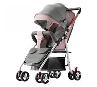 XUNJIE for Pushchair, from Infants from Birth to 4 Years Old, Easy Compact Fold, Large Shopping Basket, One-Click Car Collection, Lightweight Stylish & Practical (Coupling Powder)