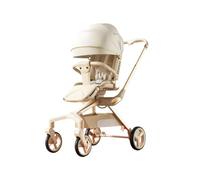 XUNJIE for Pushchair, from Infants from Birth to 6 Years Old, Easy Compact Fold, Large Shopping Basket, Lightweight Stylish & Practical (Champagne Gold)