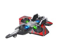 XUNJIE for Remote Control Airplane, 360 Rolling Stunt Aircraft Foam Remote Control Airplanes, with LED Light, 2-Speed Shockproof Battery Operated, for 14+ Years Old (Red,Basic specification)