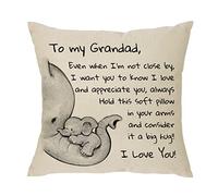 XUNLIZXY Grandad Gift From Grandchildren - Even When I'm Not Close by I Want You to Know I Love and Appreciate You Always - Reminder Gift for Men Birthday Father's day Throw Pillow Cover (Grandad)