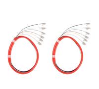 Xunsomten - 6 Strand LC/OM1 Fiber Optic Pigtail 1.2m LC-UPC Mulitmode Fiber Pigtail for Networks Communication System,2 Packs