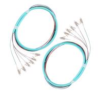 Xunsomten - 6 Strand LC/OM3 Fiber Optic Pigtail 1.2m LC-UPC Mulitmode Fiber Pigtail for Networks Communication System,2 Packs