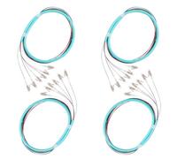 Xunsomten - 6 Strand LC/OM3 Fiber Optic Pigtail 1.2m LC-UPC Mulitmode Fiber Pigtail for Networks Communication System, 4 Packs