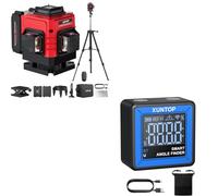 XUNTOP 12 Line Laser Level + Small Digital Level Box