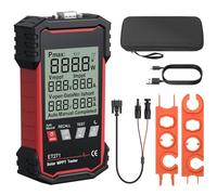 XUNTOP 2000W Solar Panel Tester with Overcurrent Overvoltage Reverse Polarity Protect 90V 40A Photovoltaic Multimeter for Pmax Vmp Amp Voc Lsc MPPT Meter with Auto Data Hold for Solar PV Testing