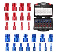 XUNTOP 26PCS Thread Checker 14Standard & 12Metric Nut and Bolt Thread Checker for Screw Measurement Aluminium Alloy Thread Gauge Box Set for Auto Repair DIY in Tricky and Narrow Area