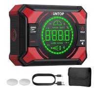 XUNTOP 4x90/2x180°(0.01°) Digital Angle Finder with Dual Laser Digital Angle Gauge with Bottom and Back Magnetic Rechargeable Inclinometer with Digital Level Bubble (Class 2 Laser)