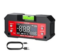 XUNTOP Digital Angle Finder Tool Dual Axis X-axis of 4×90° and Y-axis of ±60° Powerful Magnetic Base Level Box Type-C Rechargeable Digital Inclinometer with LED Display for Woodworking Table Saw