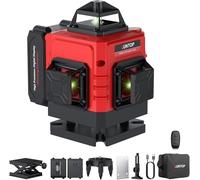 XUNTOP Laser Level, 4×360° 16 Lines Green Self Levelling Laser with LED Display, Remote Control, Pulse Mode, IP54 Waterproof Lazer Level Tool for Tiling, Ceiling, Cabinet Installation Indoor Outdoor
